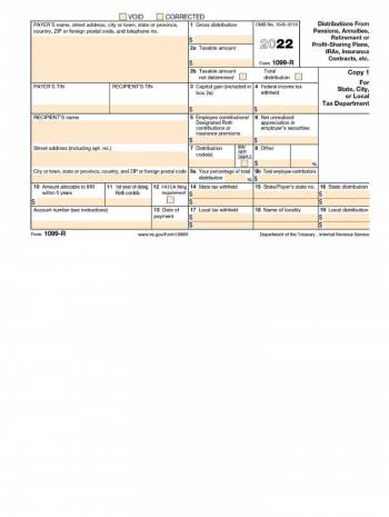 Form 1099-R Examples for 2023 📝 Get IRS Form 1099-R 2023: Printable PDF ...